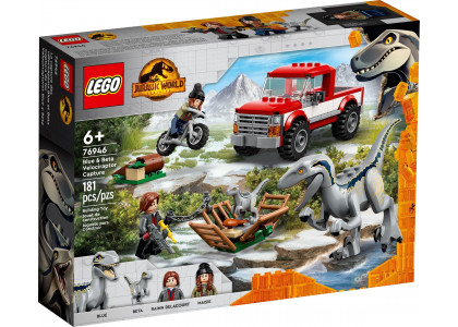 Schwytanie welociraptorów Blue i Bety LEGO Park Jurajski 76946 