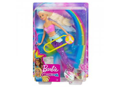 Magiczna Syrenka - świecący ogon Barbie GFL82 