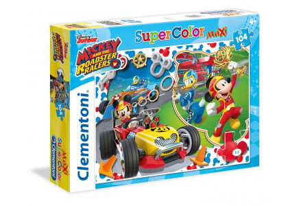 Miki i raźni rajdowcy 104 elementy Super Kolor Maxi Puzzle Clementoni 23709 