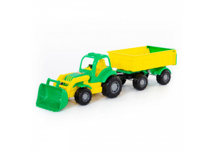 Osiłek - Traktor z przyczepą i łyżką (w siatce) Polesie 44556 