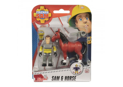 Figurka ze zwierzątkiem - Sam i Koń Strażak Sam 109259746038 / 01 