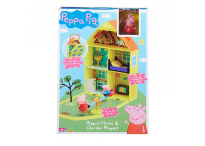 Domek z ogrodem + figurka Świnka Peppa 06156 