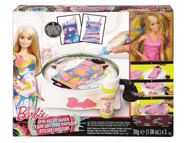 Zakręcone wzory - farbki + lalka Barbie DMC10 
