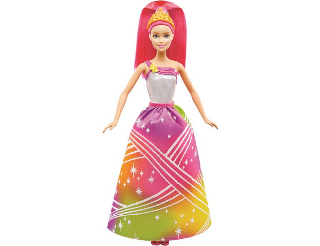 Tęczowa Księżniczka ze światełkami Barbie DPP90 