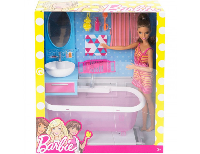 Łazienka + lalka Barbie DVX51 / DVX53 