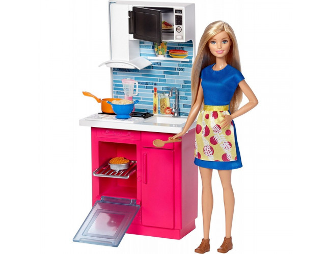 Kuchnia + lalka Barbie DVX51 / DVX54 