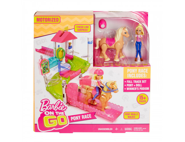 Wyścig kucyków zestaw + Lalka Barbie FHV66 