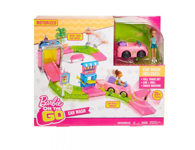 Myjnia samochodowa zestaw + Lalka Barbie FHV91 