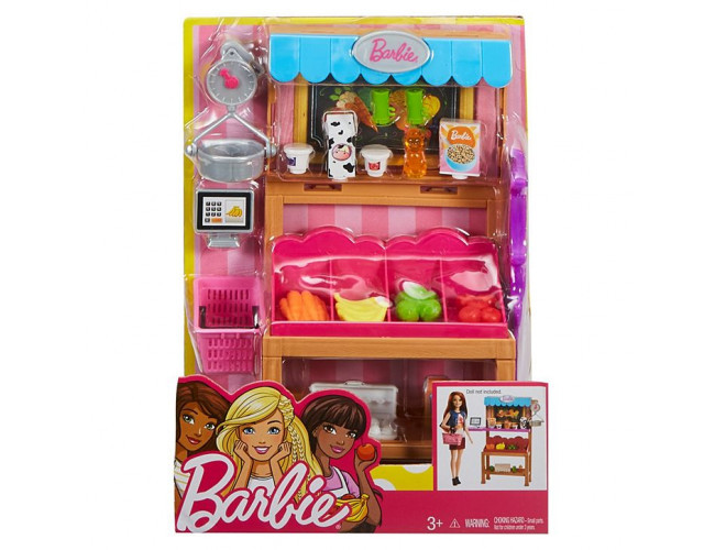 Zestaw mebelków - sklepik spożywczy Barbie FJB25 / FJB27 