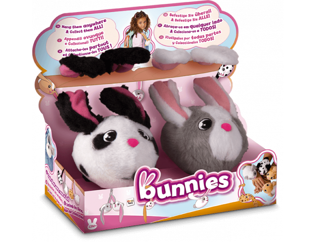 Pluszowy króliczek z magnesem 2-pak - mix Bunnies BUN095786 