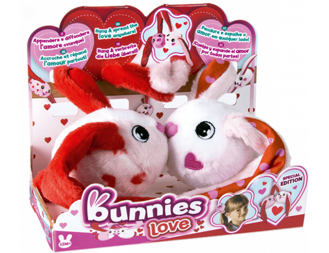 Pluszowy króliczek Love z magnesem 2-pak Bunnies BUN096714 