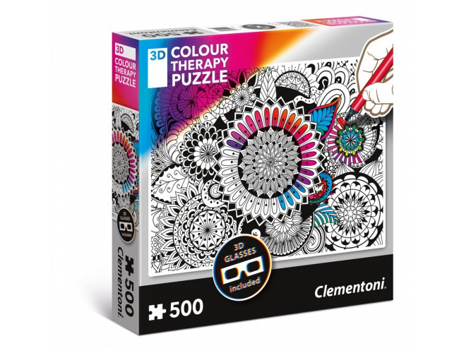 3D COLOR THERAPY Mandala 500 elementówPuzzle Clementoni35053