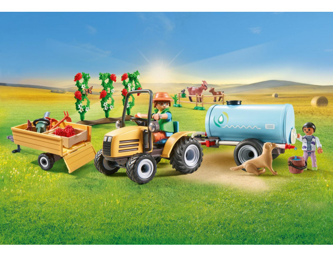 Traktor z przyczepą i zbiornikiem na wodęCountry71442