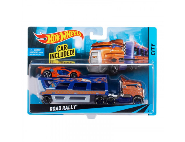 Ciężarówka + samochód - Road Rally Hot Wheels BDW51 / BDW58 