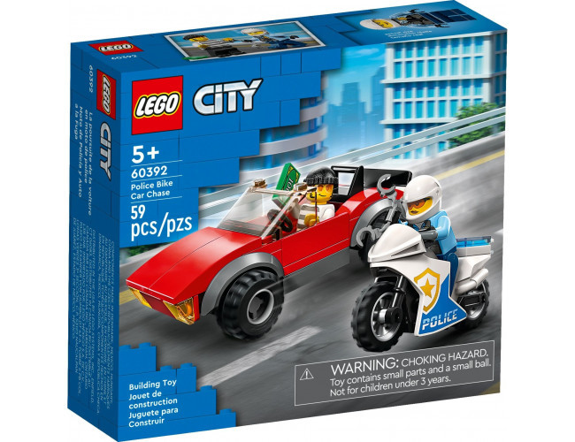 Motocykl policyjny - pościg za samochodem LEGO City 60392 
