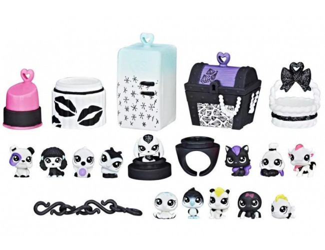 Black & White Zestaw Zwierzaków z fioletowym kuferkiem Littlest Pet Shop C1878 / C2896 