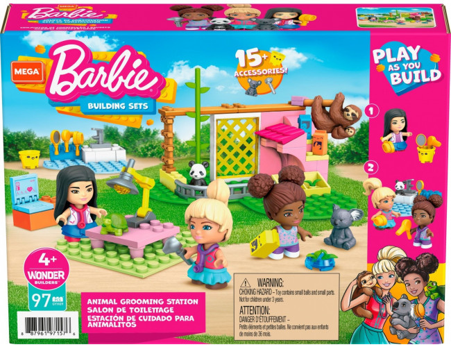 Salon dla zwierząt Barbie Mega Construx GYH09 