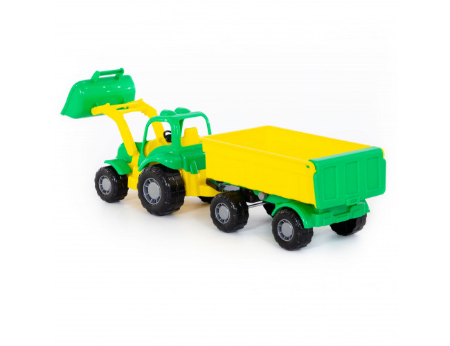 Osiłek - Traktor z przyczepą i łyżką (w siatce)Polesie44556