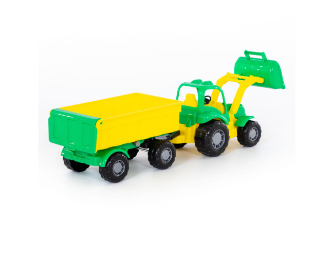 Osiłek - Traktor z przyczepą i łyżką (w siatce)Polesie44556