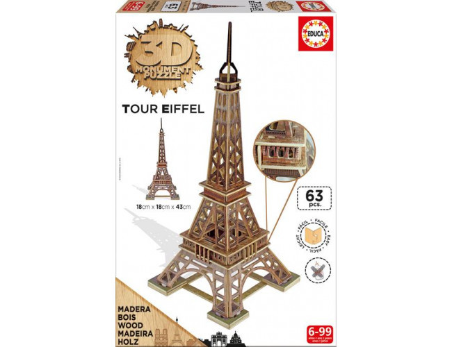 Monument Wieża Eiffla Puzzle 3D 16998 