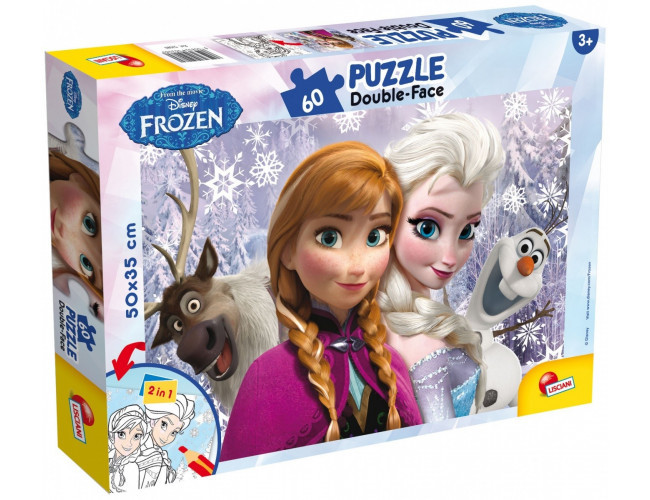 Puzzle Frozen 60 elementów, dwustronnePuzzle52080