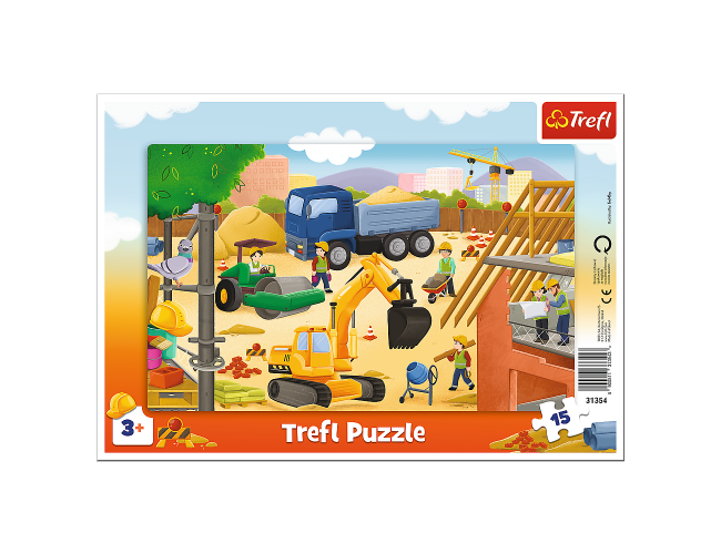 Ramkowe - Na budowie 15 elementów Puzzle Trefl 31354 