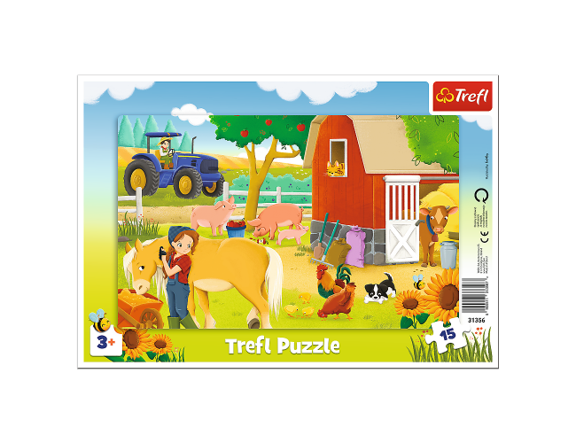 Ramkowe - Na farmie 15 elementów Puzzle Trefl 31356 