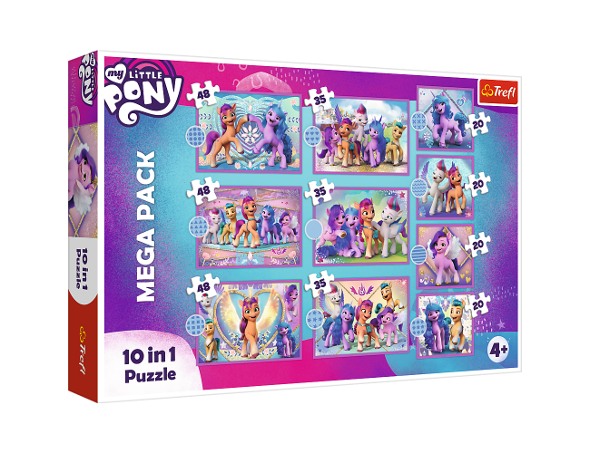 10w1 Lśniące Kucyki Pony 329 elementów Puzzle Trefl 90389 