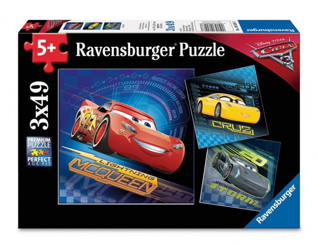 Auta 3 3x49 elementówPuzzle Ravensburger080267