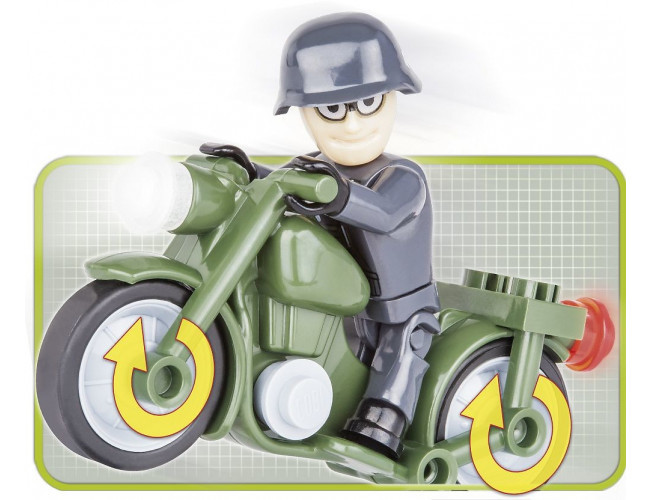 Motocykl z bocznym wózkiem Small Army 2149 