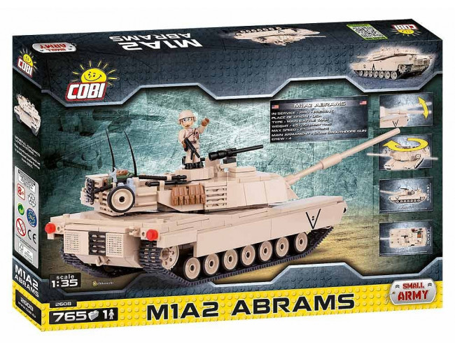 Amerykański czołg podstawowy - Abrams M1A2 Small Army 2608 