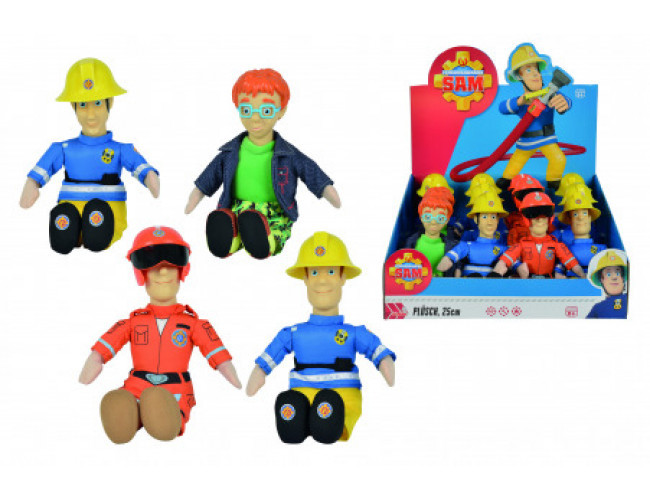 Miękkie figurki, 4 rodzaje, display Strażak Sam 109252107038 
