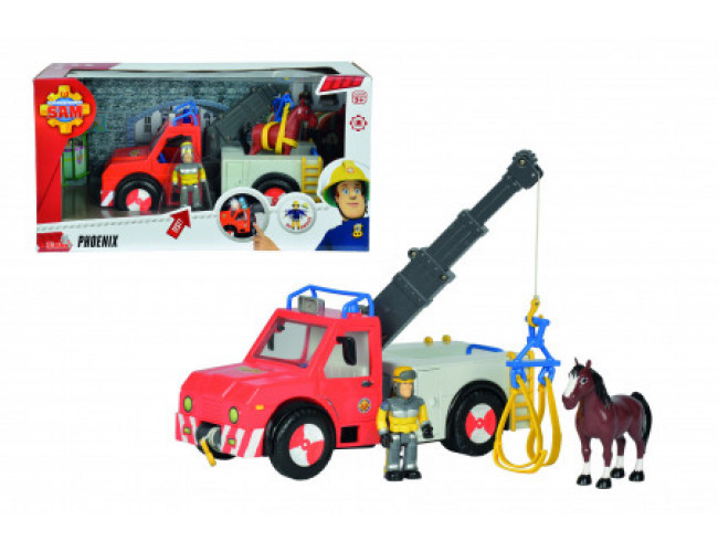 Pojazd Phoenix z figurką i koniem Strażak Sam 109258280038 