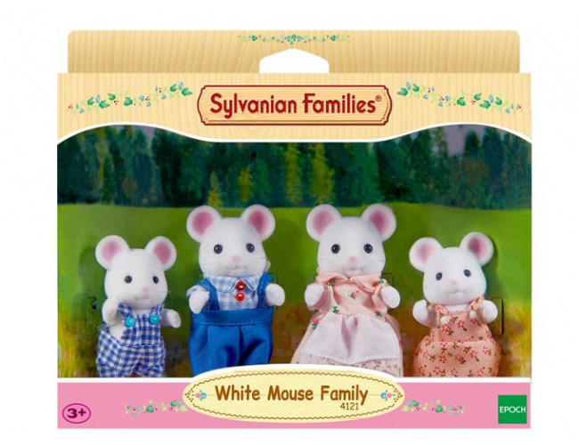 Rodzina białych myszek Sylvanian Families 4121 